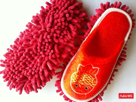 Microfiber Chenille Cleaning Slippers (XQH-C028-2)